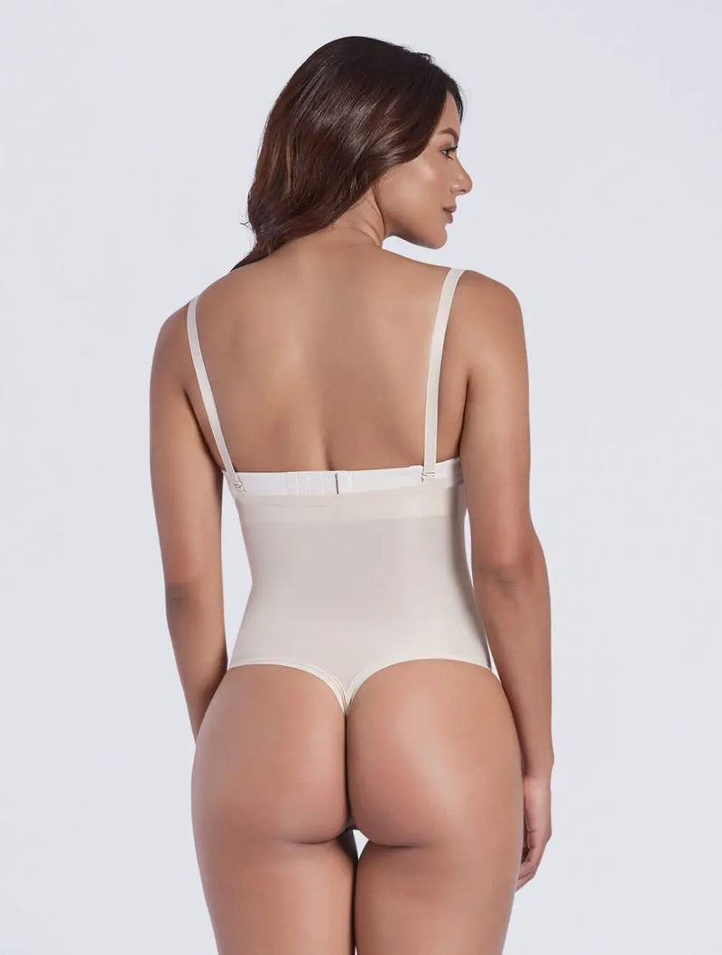 Convertible Strap Thermal Thong Bodysuit Shaperlove