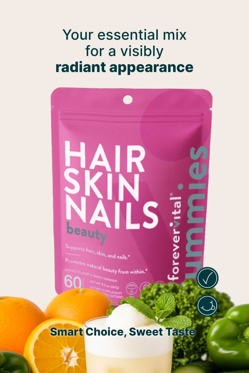 Gomitas Forevervital para cabello, piel y uñas