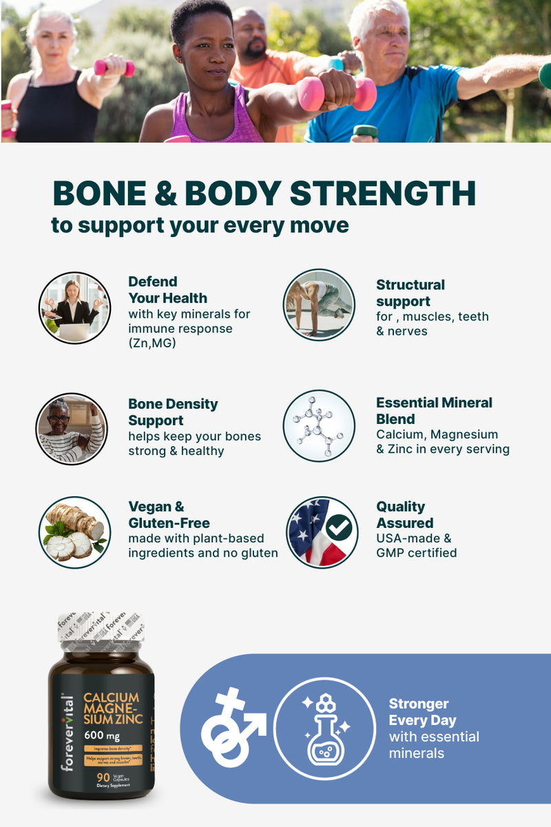 Forevervital Calcio Magnesio Zinc 600 mg 