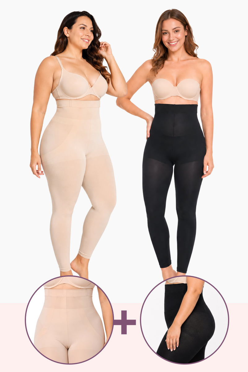 Perfect Control StayFit Layering Leggings - Natural + Black