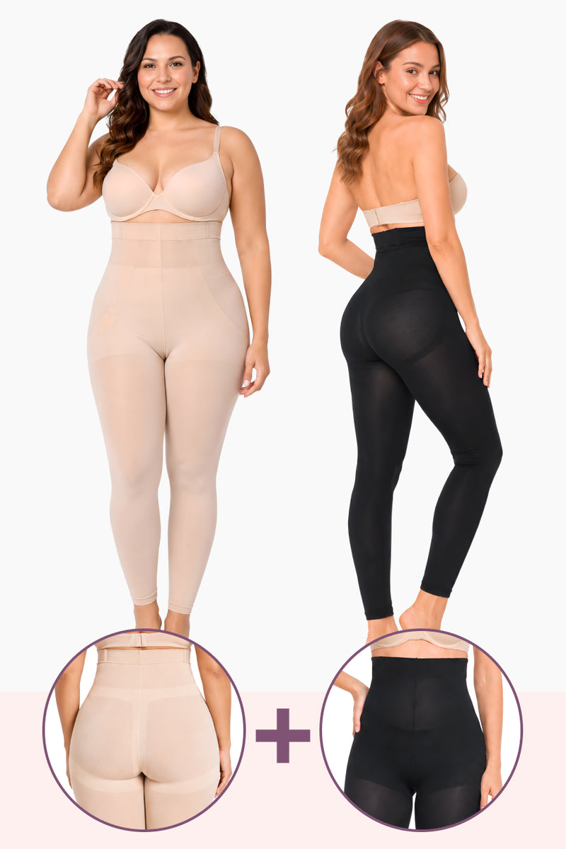 Perfect Control StayFit Layering Leggings - Natural + Black