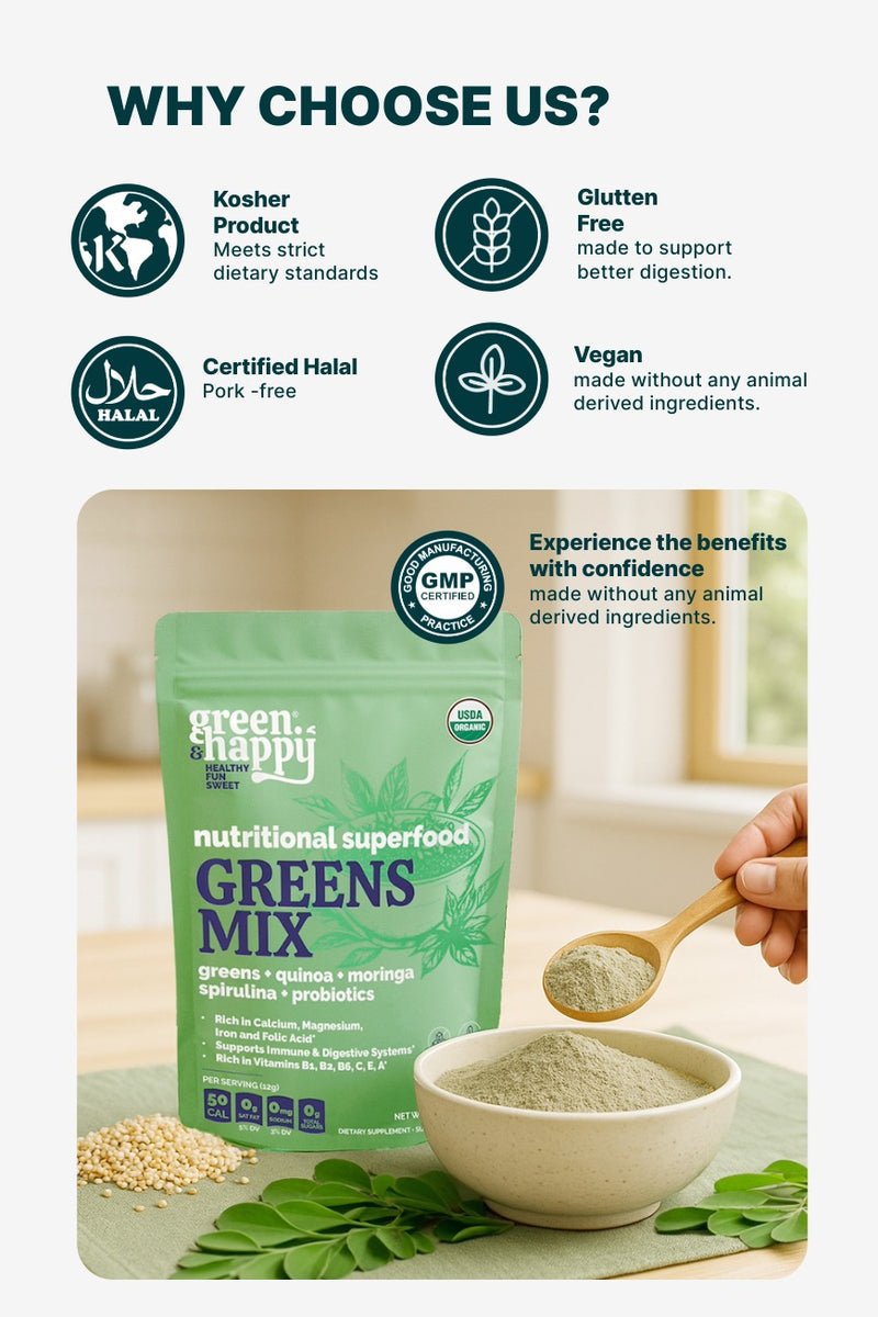 Mezcla de verdes y verdes felices 