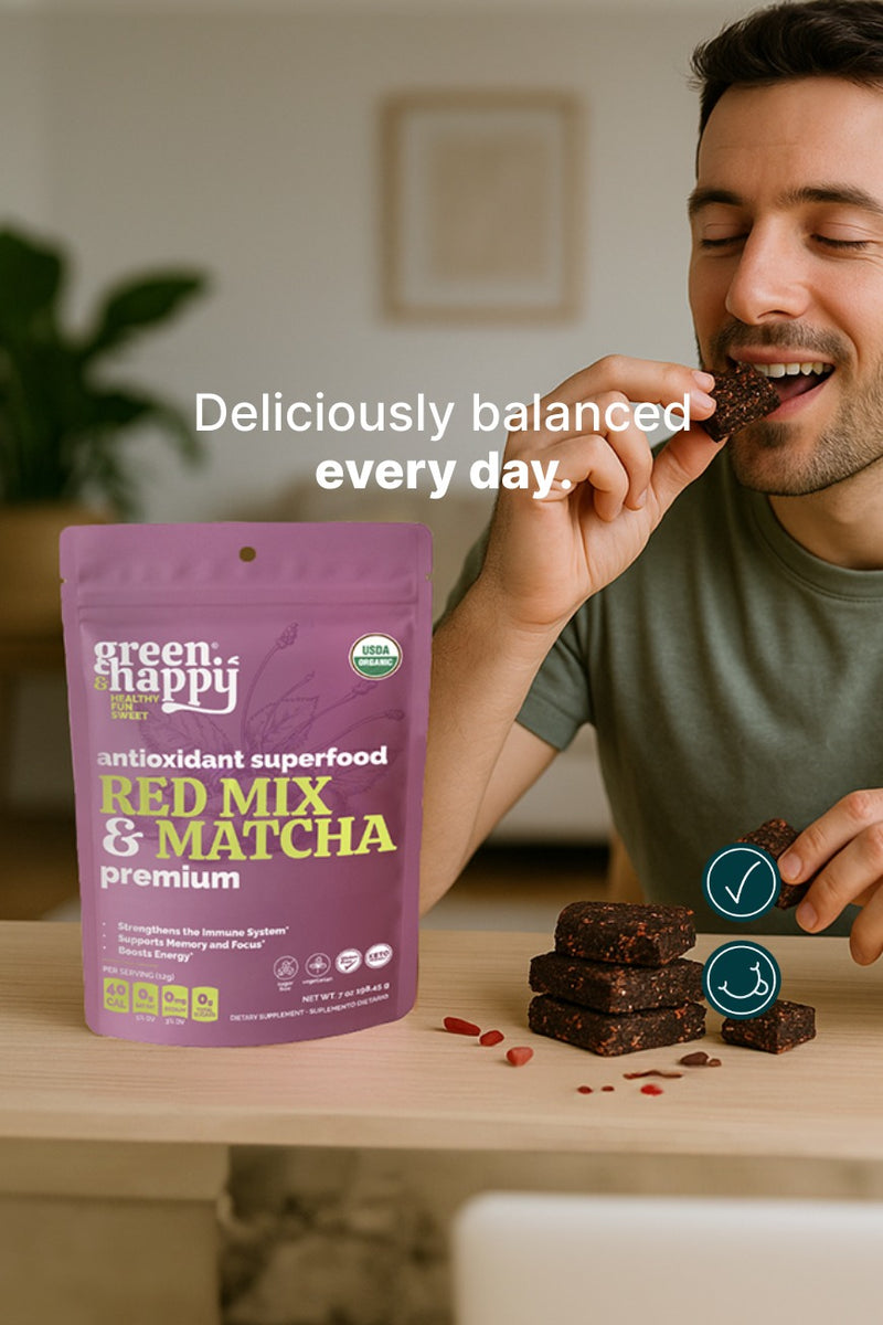 Green & Happy Red Mix & Matcha Premium