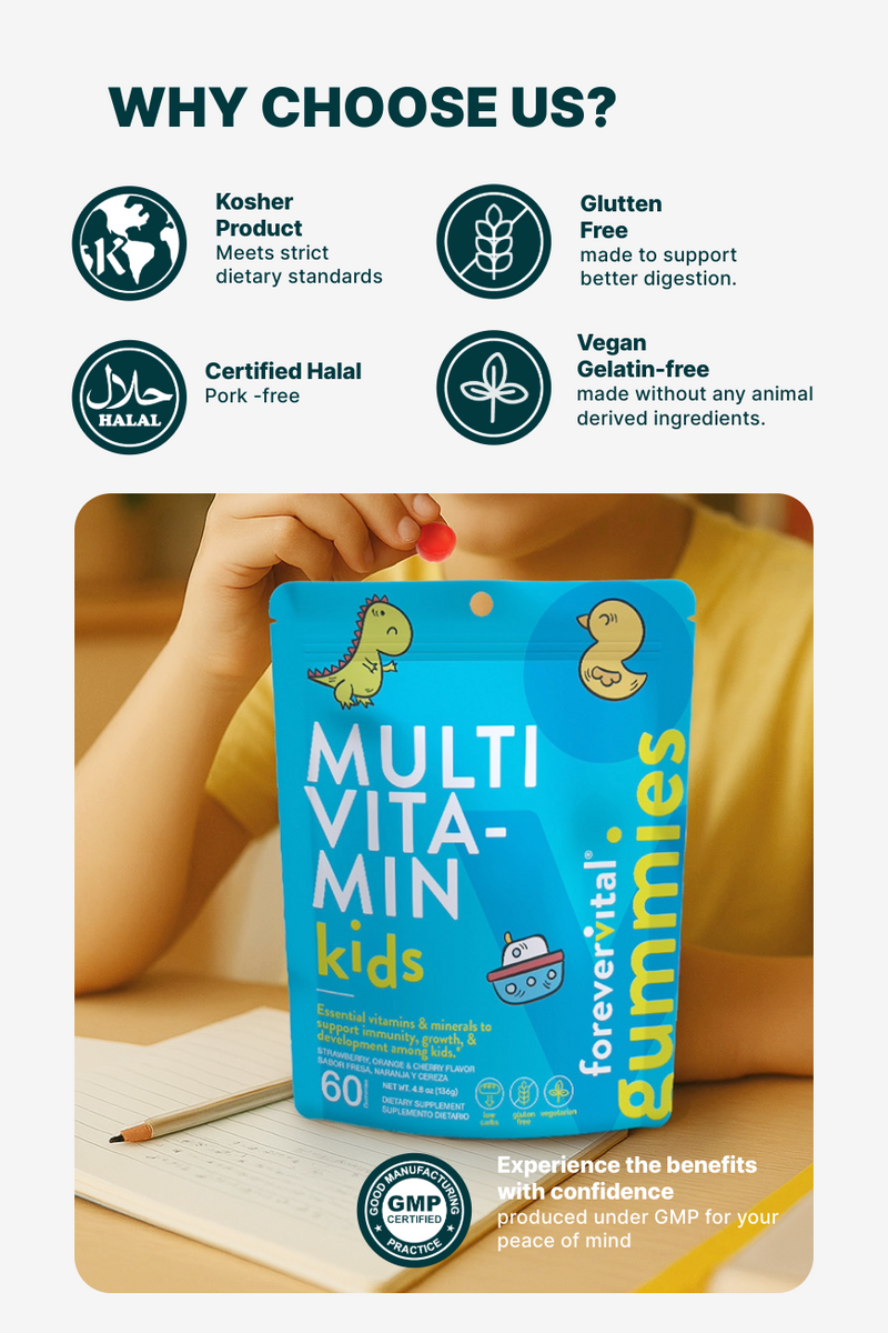 Gomitas multivitamínicas Forevervital para niños