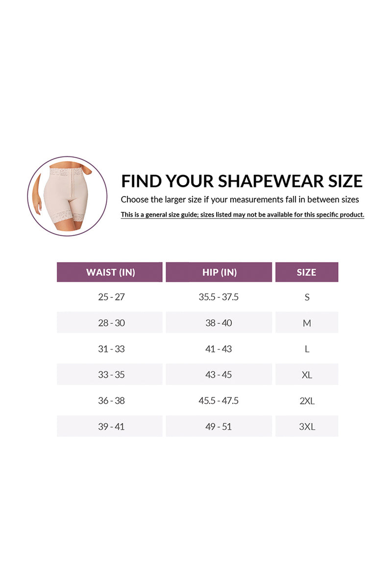 Guía de tallas de Pantalones cortos de corte alto BBL Effect Essential